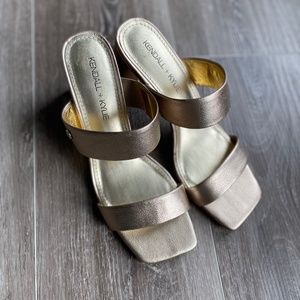 Kendall&Kylie gold mules size 7